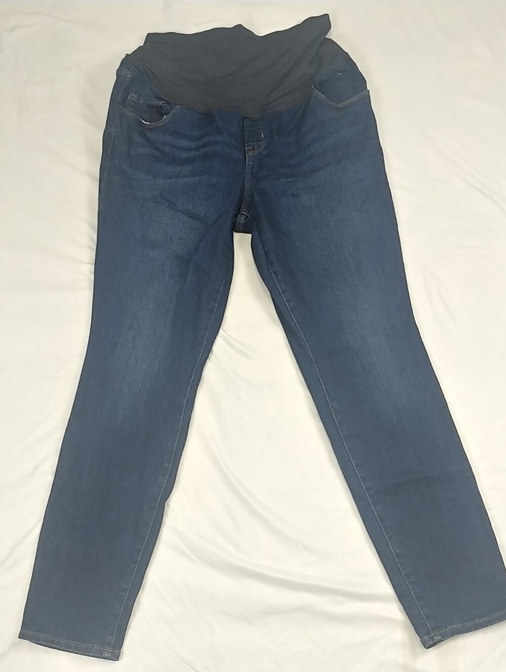 Old Navy Maternity Jean Women 18L Full Panel Skinny Dark Blue Stretch